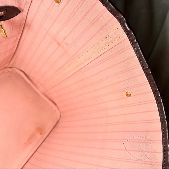 Louis Vuitton neverfull mm damier ebene rose ballerine - Picture 9 of 13